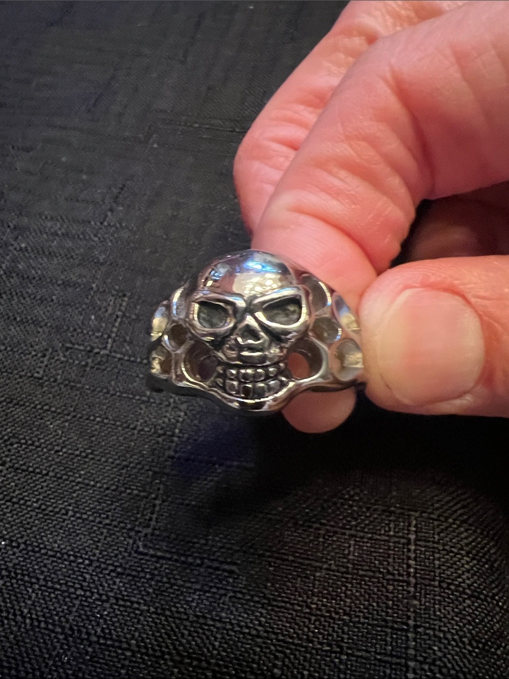 Sterling Silver Skull Ring - Silver Men’s Accessory